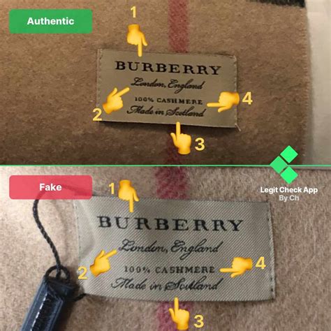 how to spot a fake burberry scarf tag